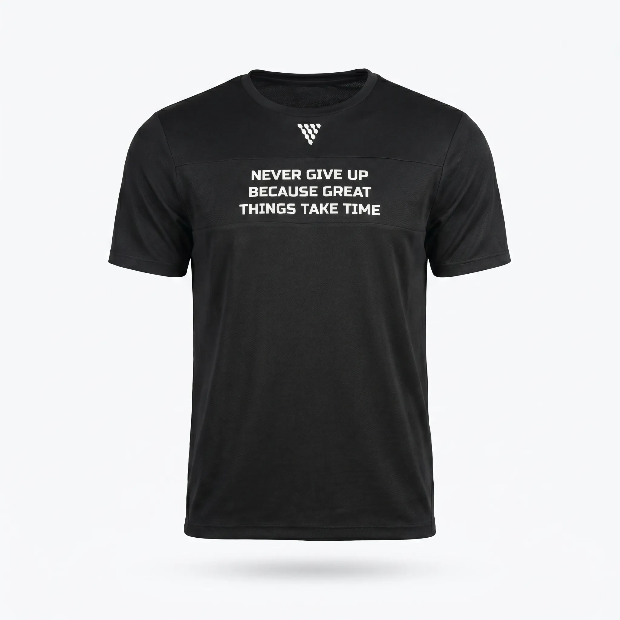 black performance t shirt activewear front design training wear