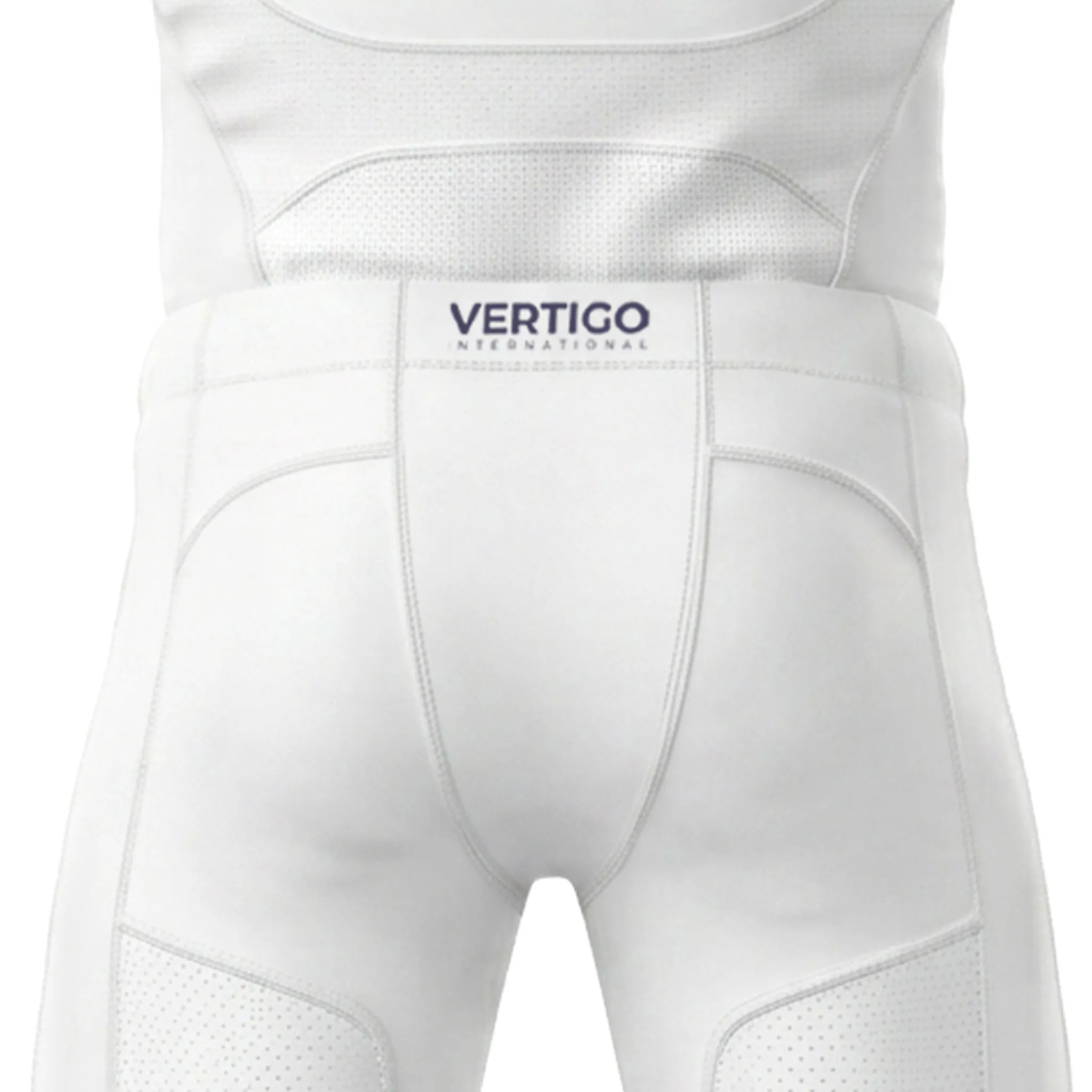 American football uniform waistband branding close up