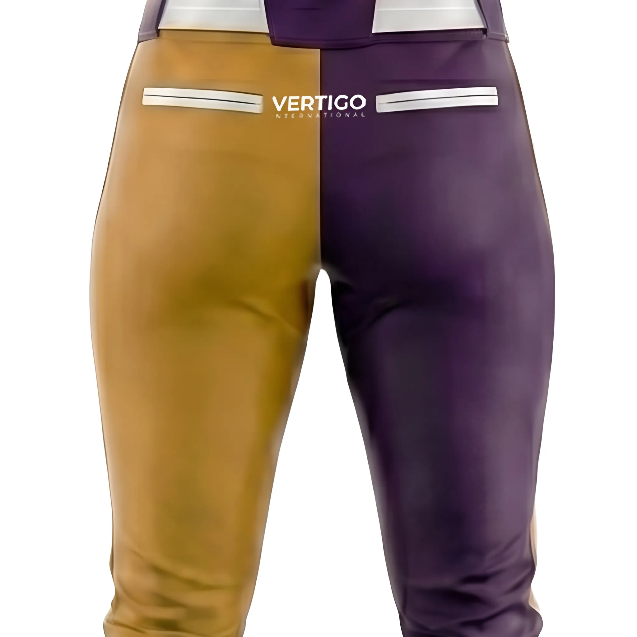 Basketball uniform pants branding close up