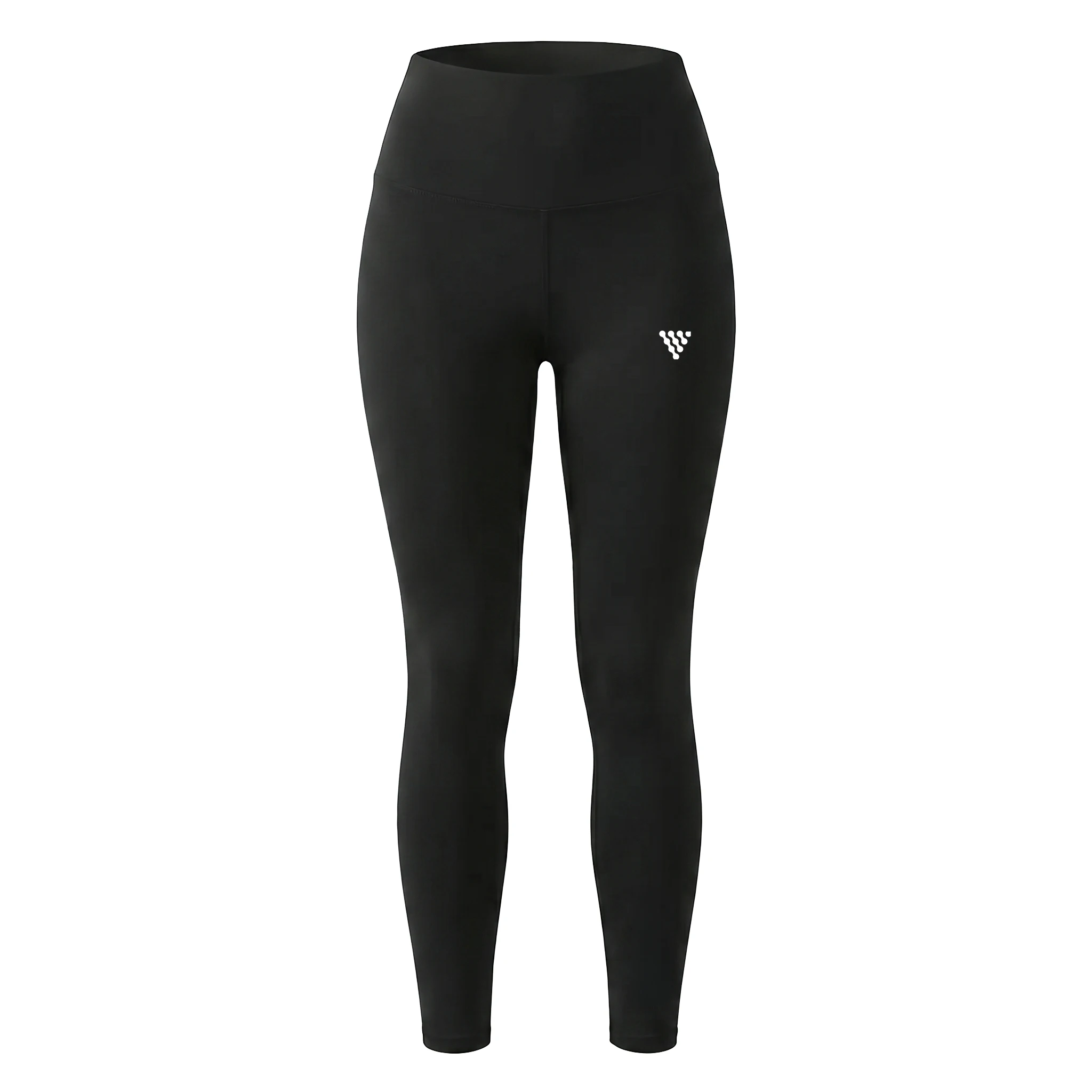 Front view of black women’s training leggings