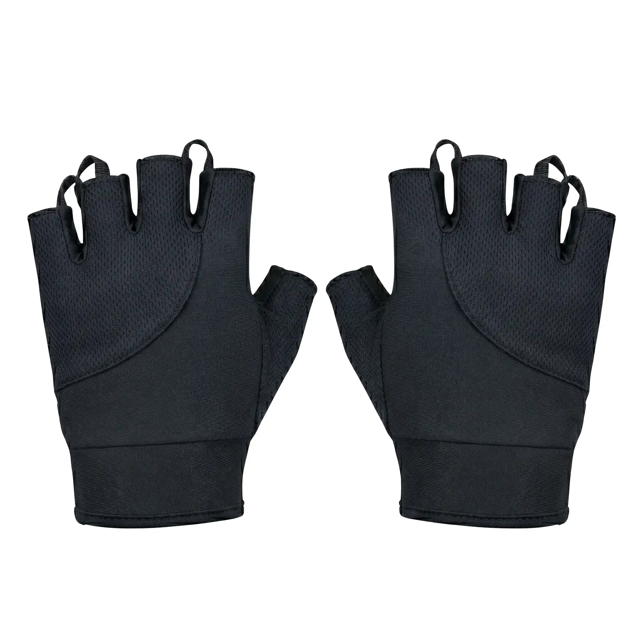 Custom black training gloves with breathable performance fabric