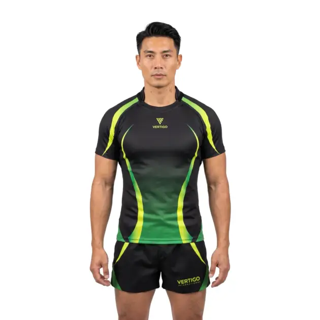 Male athlete wearing custom men rugby uniform
