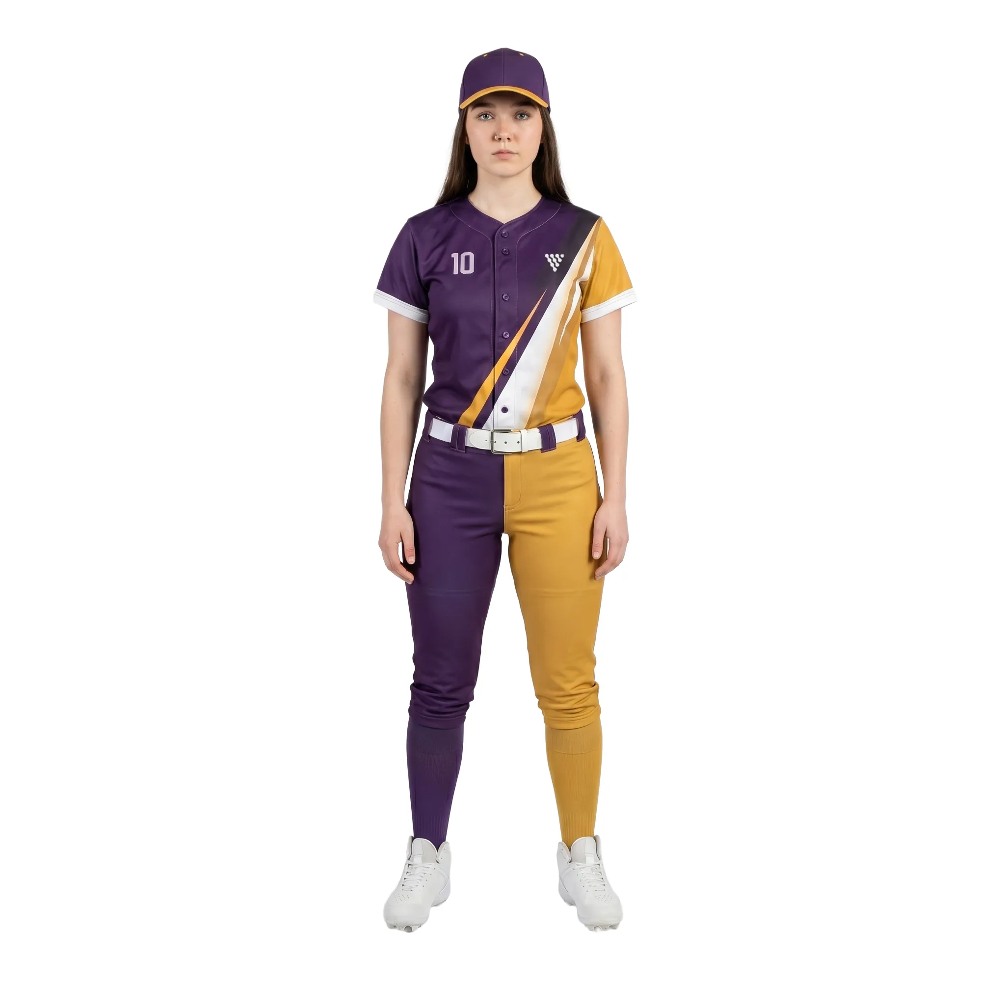 Female athlete wearing custom womens basketball uniform