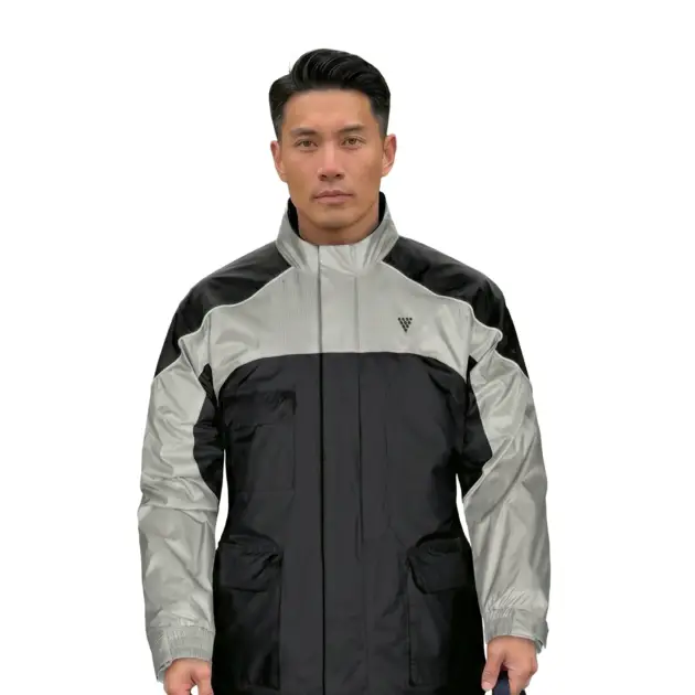 mens beige black rain jacket waterproof outdoor outerwear