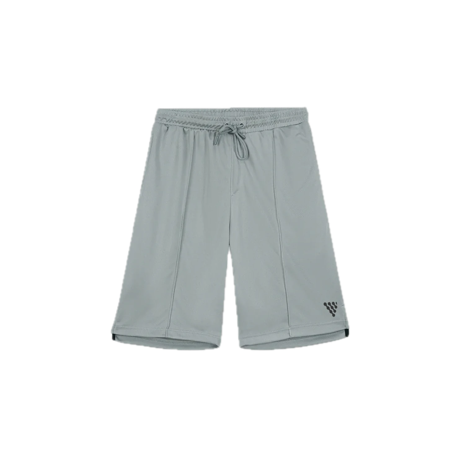 Mens grey gym training shorts with breathable athletic fabric
