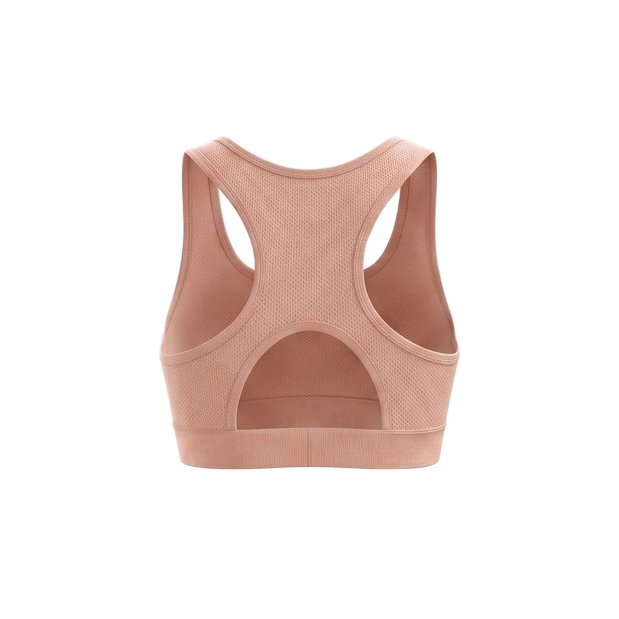 Back view of motivational women’s activewear sports bra