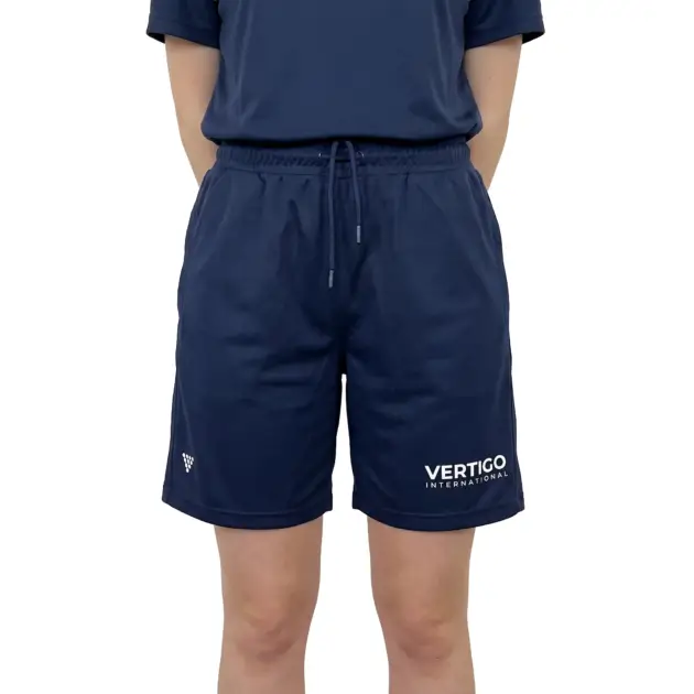 Navy gym training shorts for fitness and sportswear brands