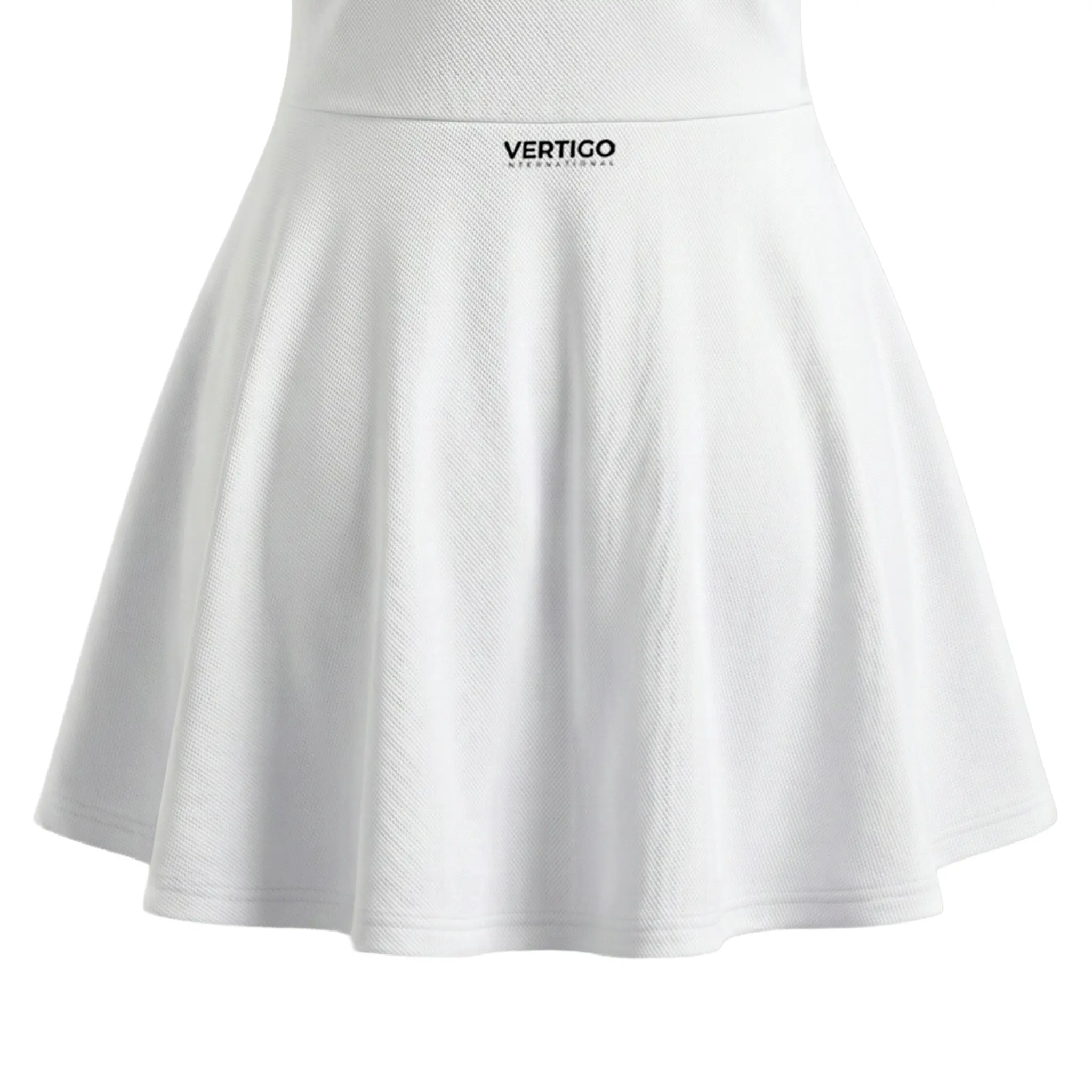 Close-up of premium tennis dress skirt with lightweight sports fabric