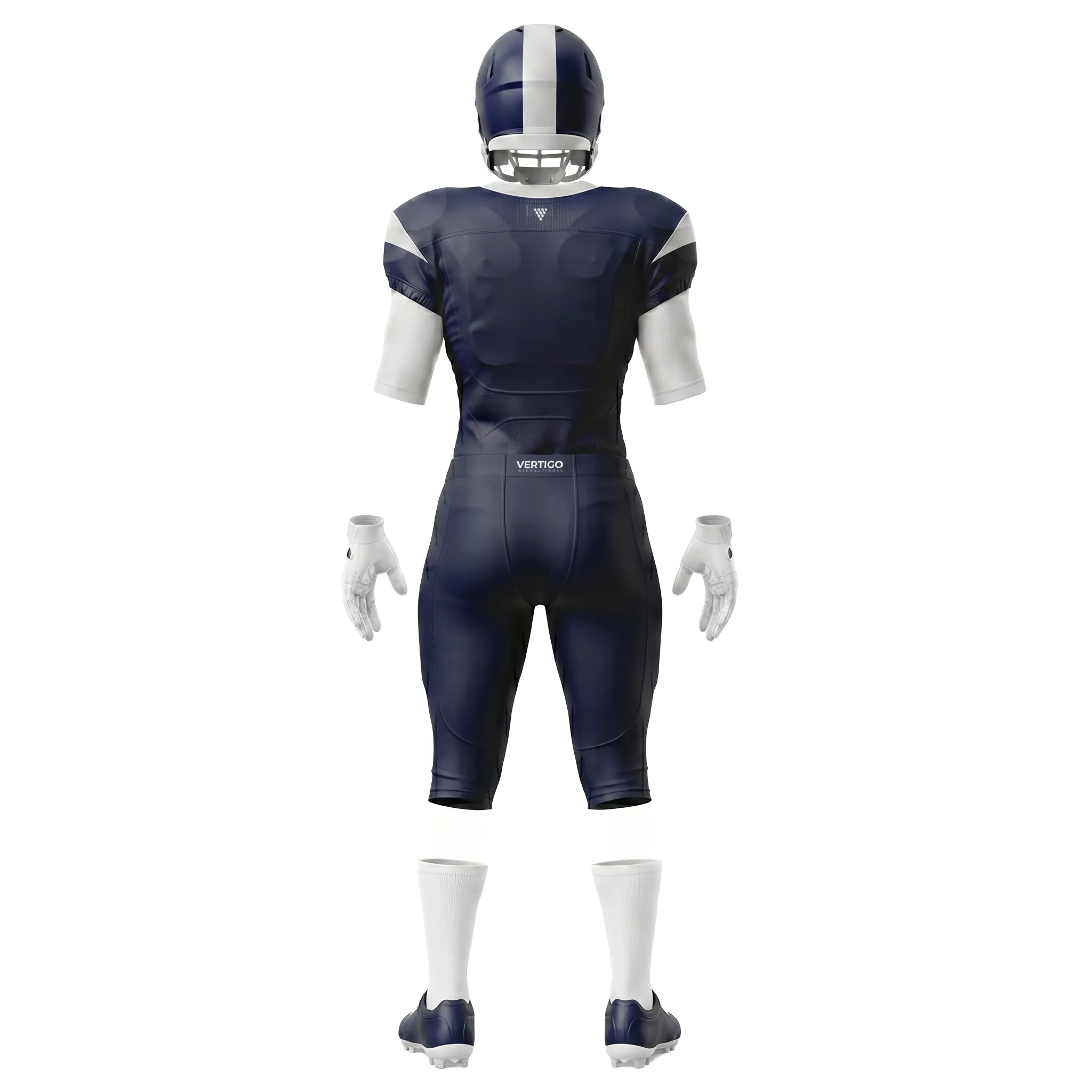 Back view of women american football uniform