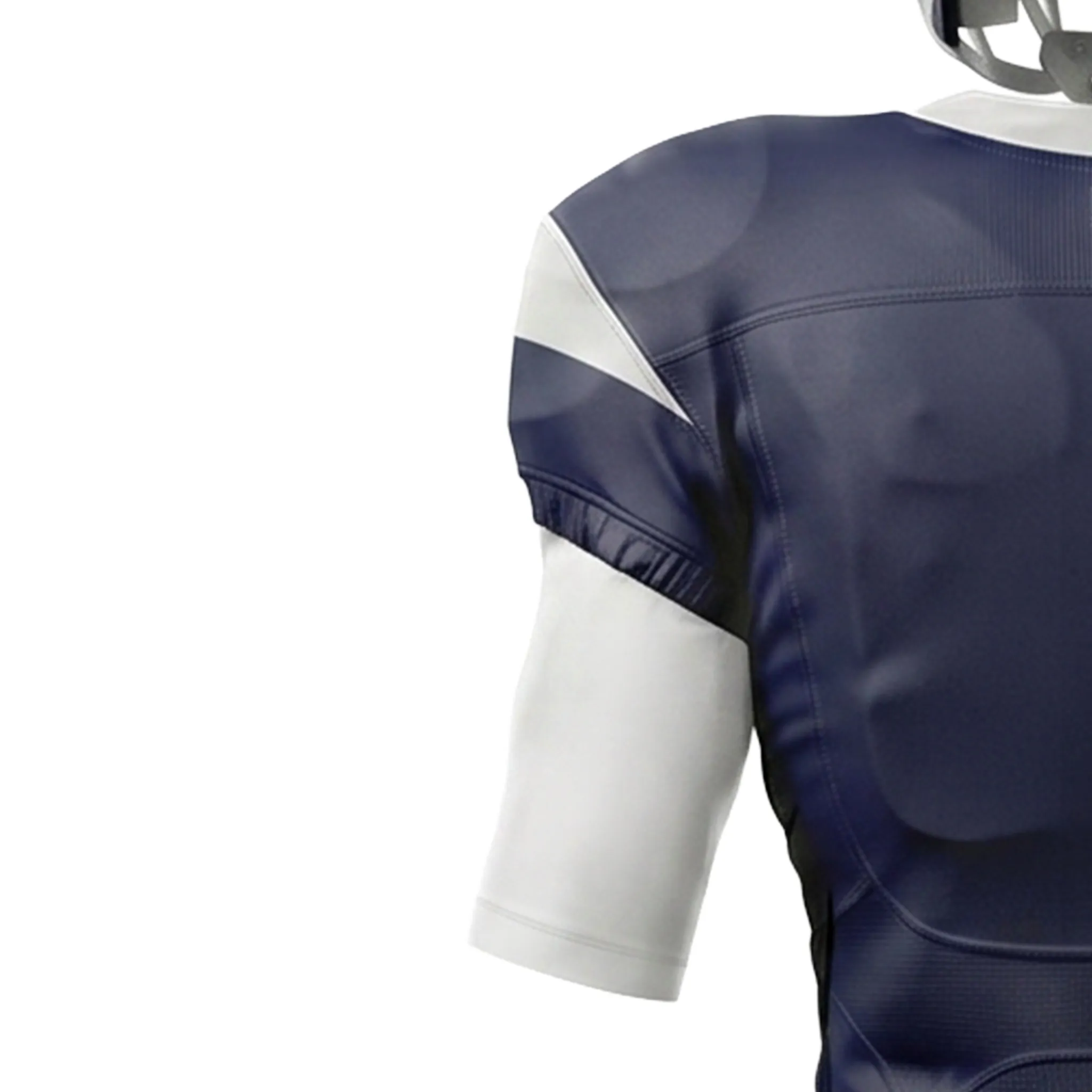 Close up shoulder detail of women football uniform