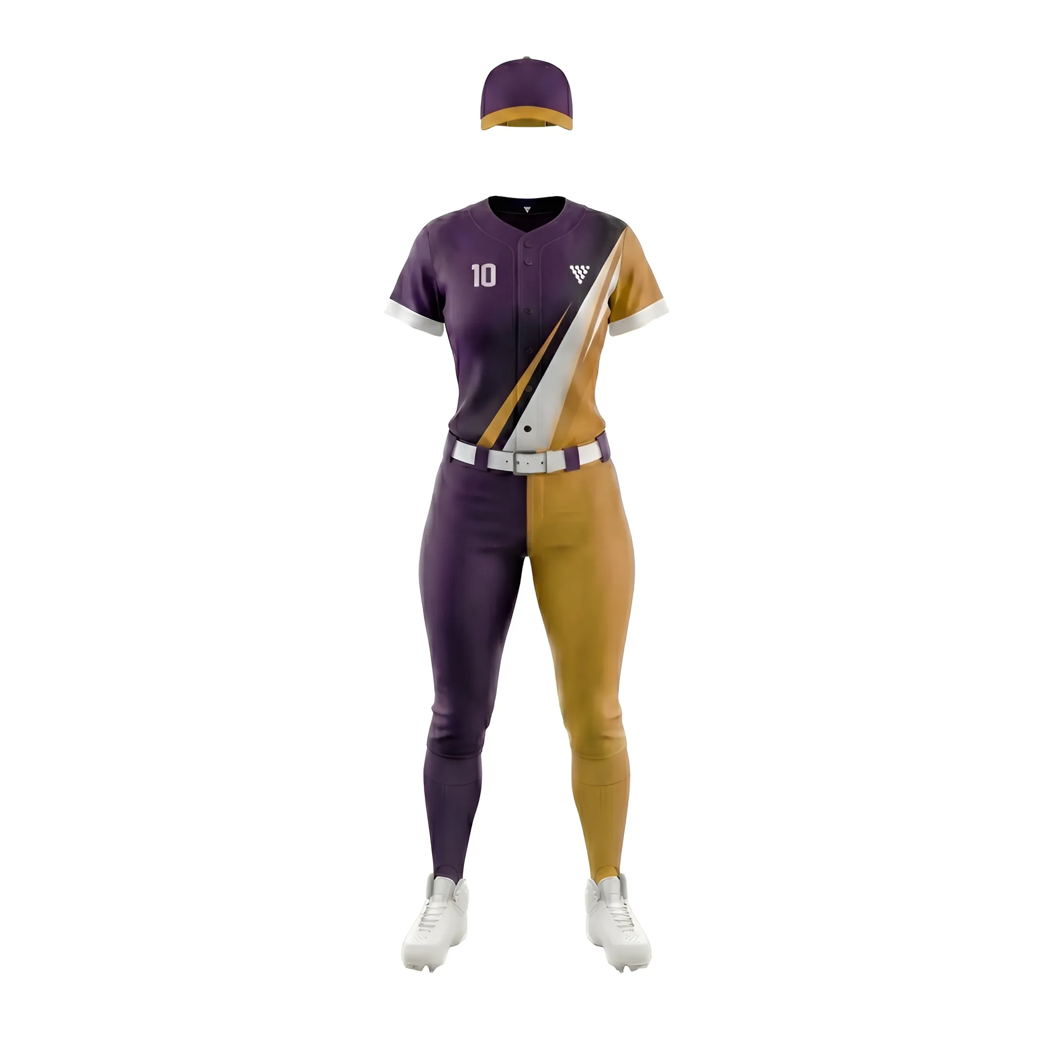 Front view of custom womens basketball uniform