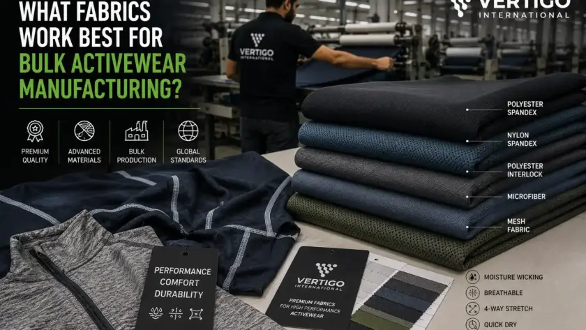 Best bulk activewear fabrics including polyester spandex, nylon spandex and mesh for bulk clothing production