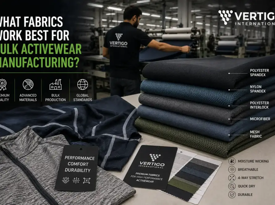 Best bulk activewear fabrics including polyester spandex, nylon spandex and mesh for bulk clothing production