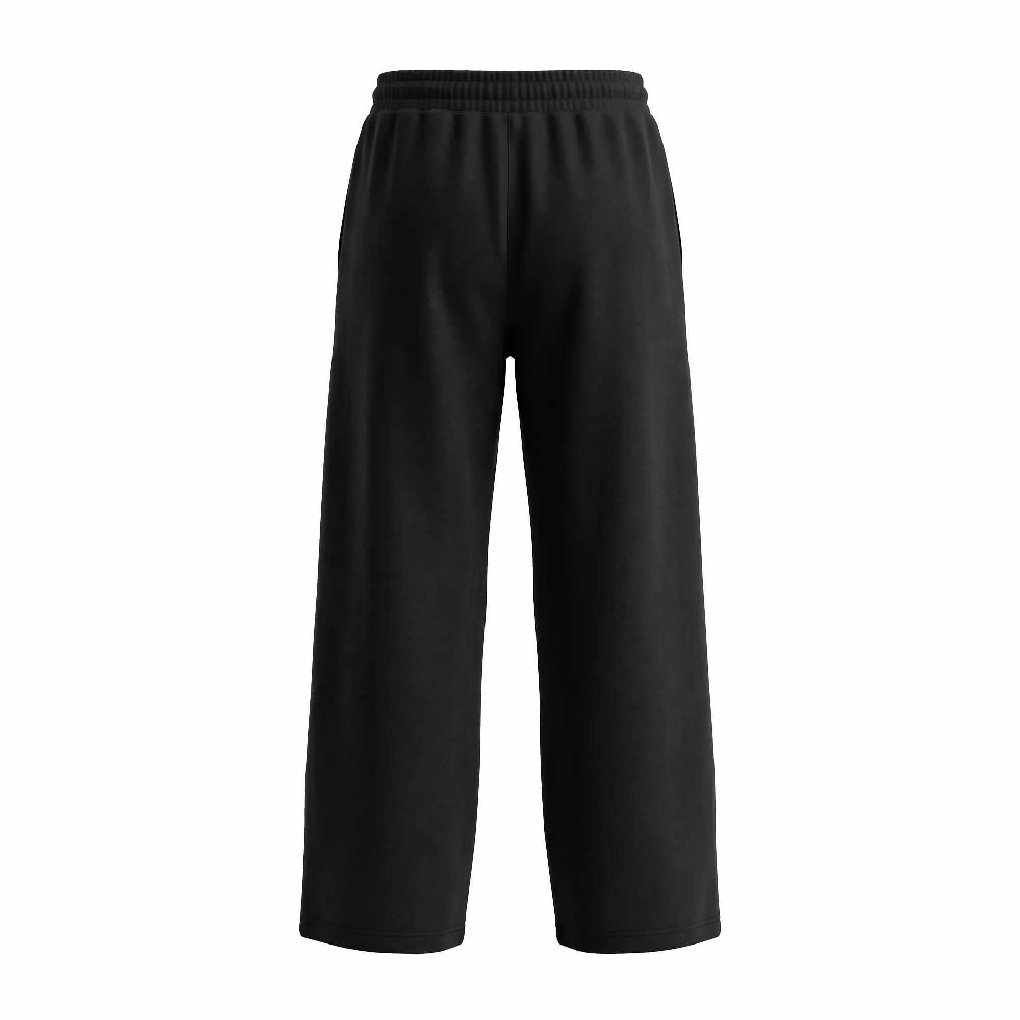 Custom Black Graphic Casual Track Trousers