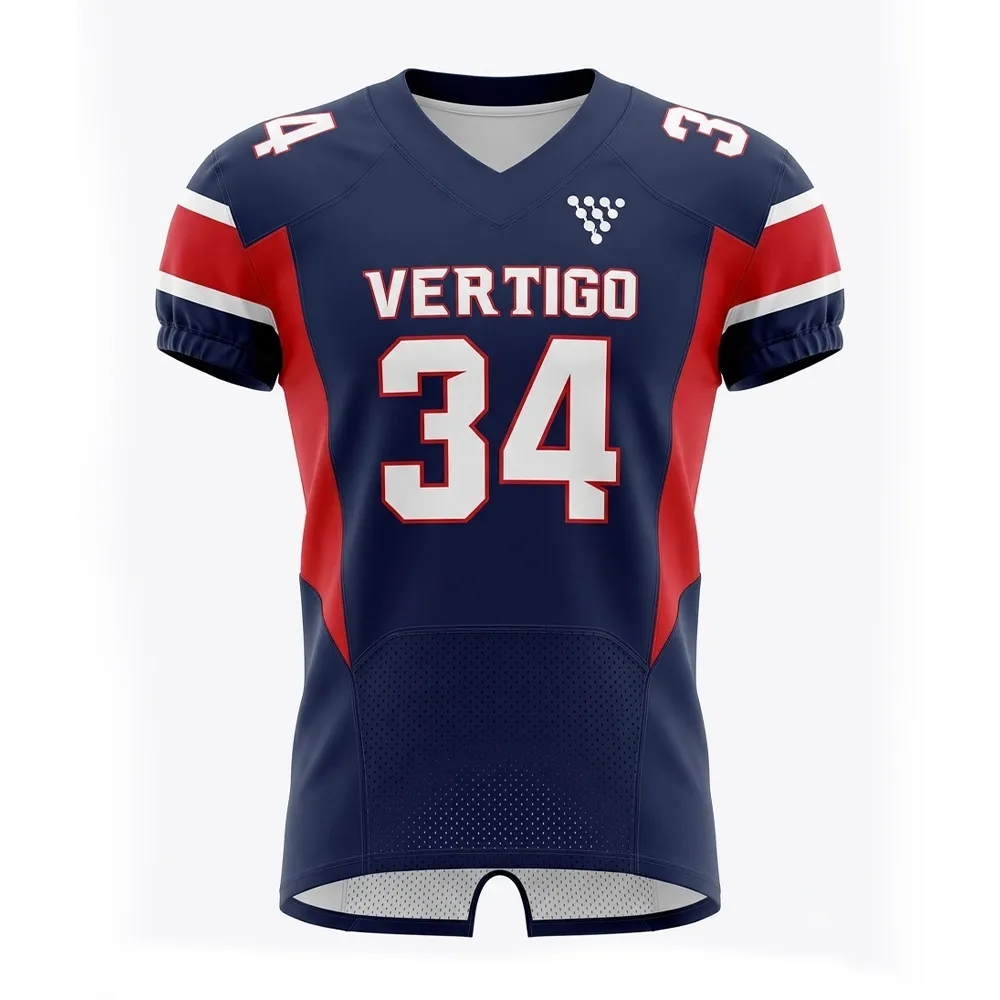 custom-navy-red-american-football-jersey front